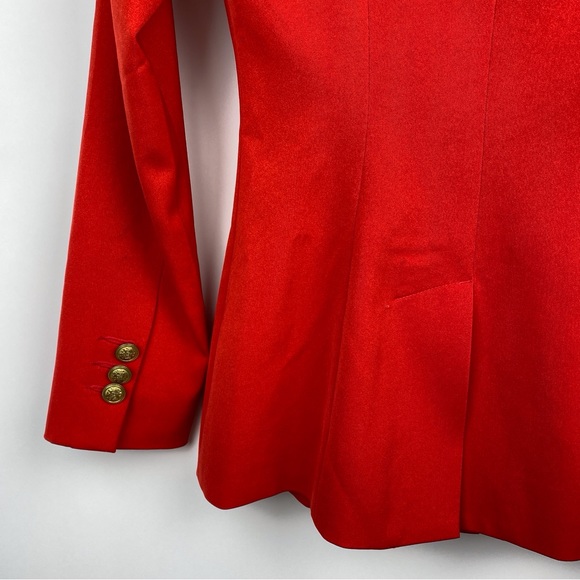 House of CB Blazer Women’s Red Size Small Grommet Lace Shoulder OR TRADE FOR XS - Picture 11 of 12